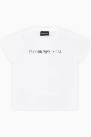 Emporio Armani Camiseta de punto de algodón pima con logotipo