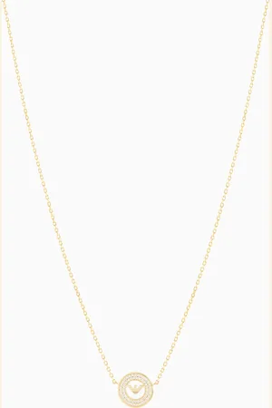 Emporio Armani Collar con colgante en plata de ley color dorado