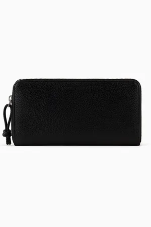 Emporio Armani Cartera con cremallera perimetral de piel abatanada