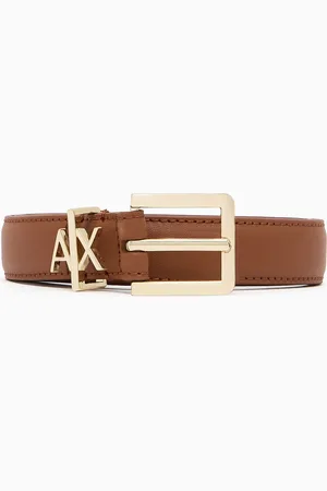 Armani Exchange Cintur??n fino con logo peque??o