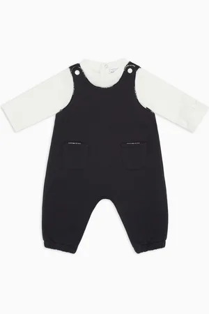 Emporio Armani Set de regalo con bodi y peto de punto con ribetes con logotipo