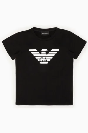 Emporio Armani Camiseta de punto de algodón pima con logotipo