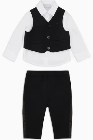 Emporio Armani Traje compuesto por camisa, chaleco y pantalones de lana fría