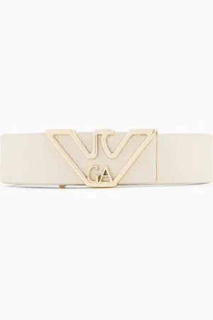 Emporio Armani Cinturón con estampado de ciervo y placa de águila