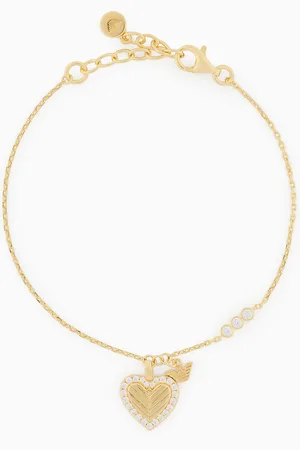 Emporio Armani Pulsera de cadena en plata de ley color dorado