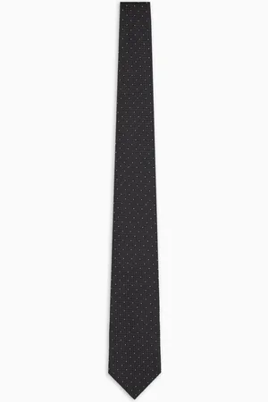 Emporio Armani Corbata de seda pura con microfantasía en tejido jacquard