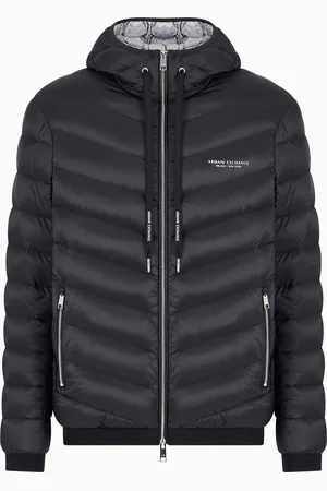 Armani Exchange Plum??fero con cremallera completa y capucha.