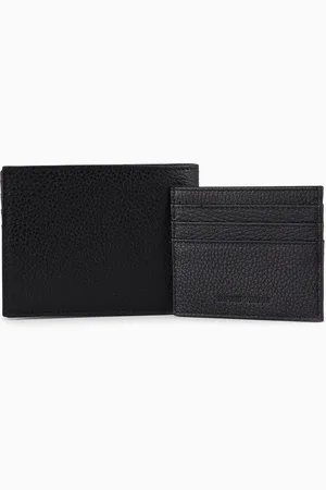 Emporio Armani Caja regalo con cartera y tarjetero de piel abatanada