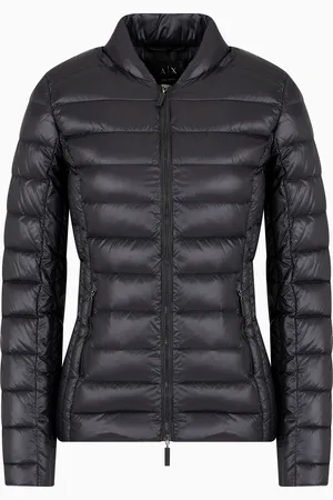 Armani Exchange Chaqueta de plum??n de tejido brillante