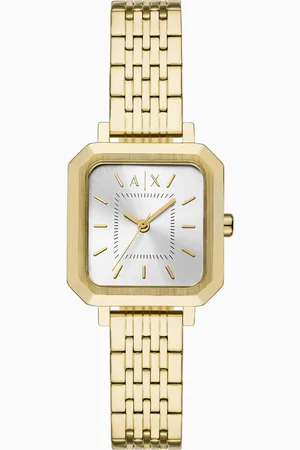 Armani Exchange Three-Hand Gold-Tone Stainless Steel Watch