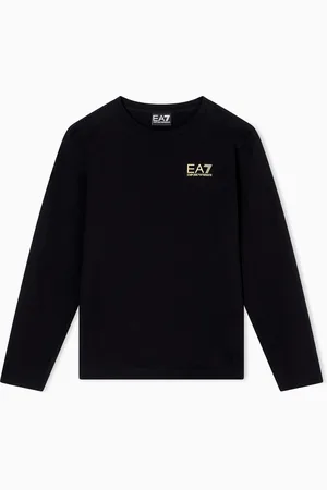 EA7 Camiseta de manga larga Core Identity Boy en punto de algodón