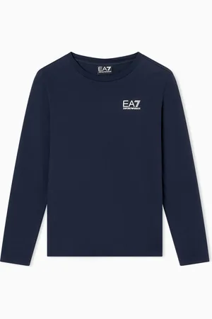 EA7 Camiseta de manga larga Core Identity Boy en punto de algodón