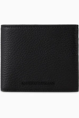 Emporio Armani Cartera con bolsillo monedero de piel abatanada
