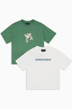Emporio Armani Paquete de dos camisetas con logotipo estampado ASV