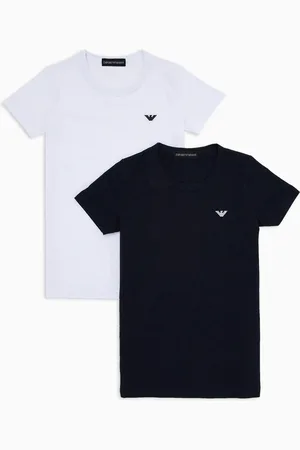 Emporio Armani Paquete de dos camisetas de punto con microáguila bordada