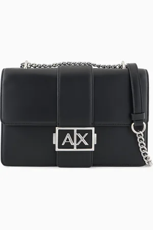 Armani Exchange Bolso de hombro con logo de metal
