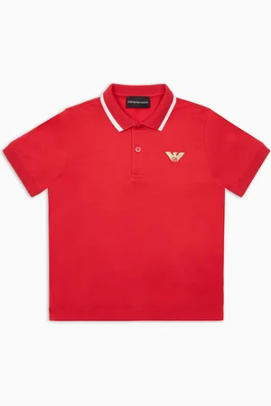 Emporio Armani Polo de punto de mezcla de lyocell con logotipo bordado ASV