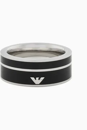 Emporio Armani Anillo de acero inoxidable para hombre