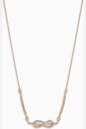 Emporio Armani Collar de secciones de latón en tono rosa dorado