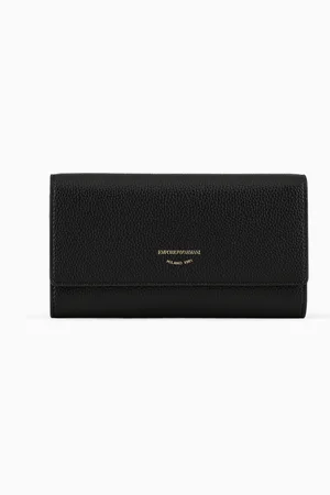 Emporio Armani Cartera MyEA con solapa y estampado de ciervo