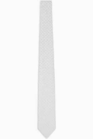 Emporio Armani Corbata en seda pura con fantasía en tejido jacquard