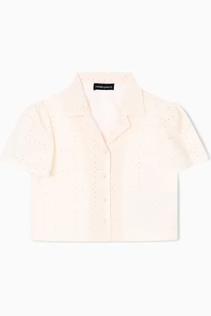 Emporio Armani Camisa de tejido efecto sangallo