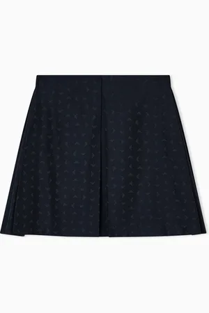 Emporio Armani Falda de tejido jacquard con motivo integral de microáguila