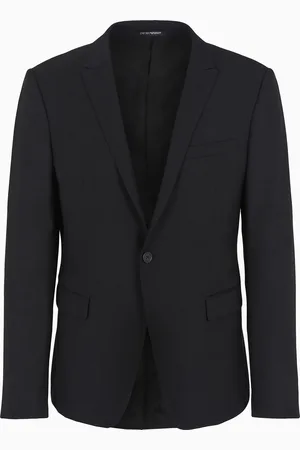 Emporio Armani Chaqueta de abotonadura sencilla de lana virgen