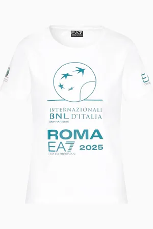 EA7 Camiseta de cuello redondo de algodón elástico Masters de Roma (Internazionali BNL d
