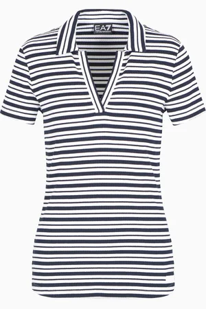 EA7 Camiseta con cuello polo Costa Smeralda de punto de viscosa elástica