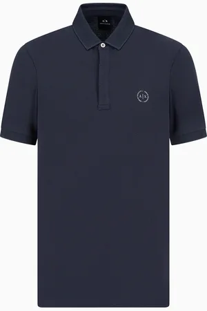 Armani Exchange Polo de algod??n el??stico de corte entallado con logotipo