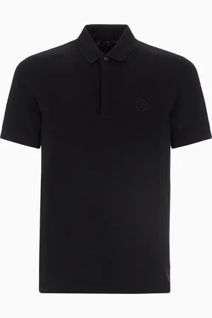 Armani Exchange Polo de algod??n el??stico de corte entallado con logotipo