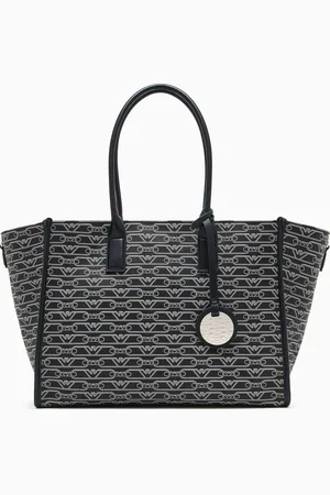 Emporio Armani Bolso shopper mediano con estampado integral de monograma