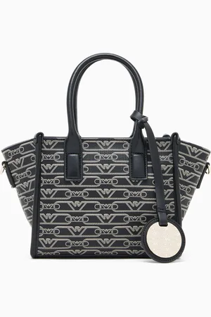 Emporio Armani Bolso shopper pequeño con estampado integral de monograma