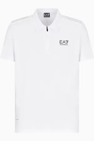EA7 Polo Dynamic Athlete de tejido técnico Natural VENTUS7