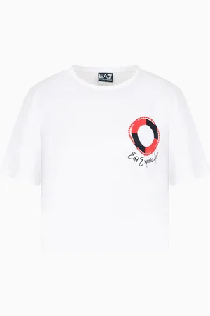 EA7 Camiseta de cuello redondo Costa Smeralda de punto de algodón