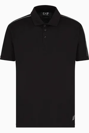 EA7 Polo de punto de algodón Logo Series