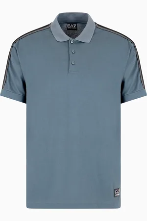 EA7 Polo de punto de algodón Logo Series