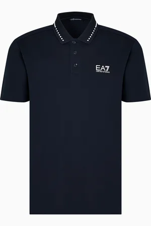 EA7 Polo Tennis Club de piqué de algodón elástico