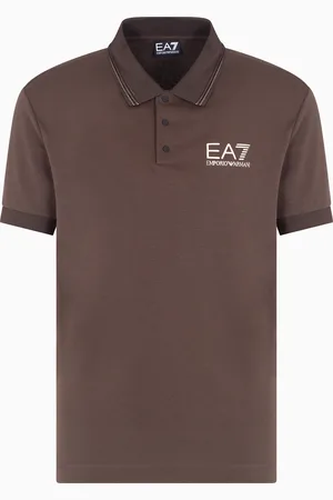 EA7 Polo de manga corta Gold Label de punto de viscosa