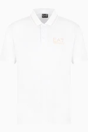 EA7 Polo de manga corta Gold Label de punto de viscosa