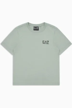 EA7 Camiseta de cuello redondo Core Identity Boy de algodón