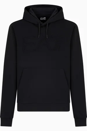 EA7 Sudadera con capucha Logo Series de algodón orgánico