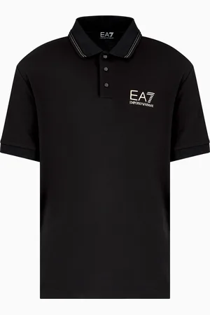 EA7 Polo de manga corta Gold Label de punto de viscosa