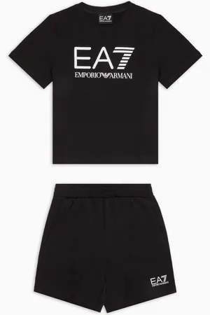EA7 Conjunto de camiseta y pantalones cortos de algodón Visibility Boy
