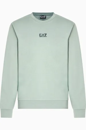 EA7 Sudadera de cuello redondo de algodón Core Identity