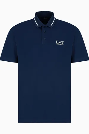 EA7 Polo Tennis Club de piqué de algodón elástico