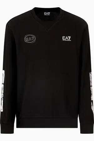 EA7 Sudadera de cuello redondo de algodón Graphic Series