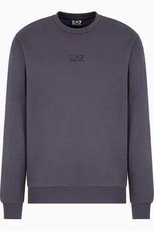 EA7 Sudadera de cuello redondo de algodón Core Identity