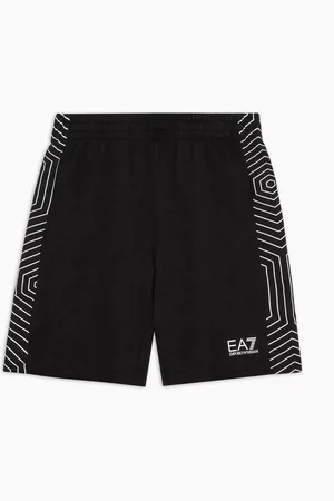 EA7 Bermudas de algodón con estampado Visibility Boy